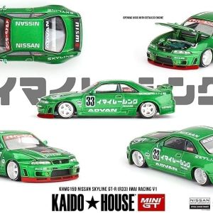 Kaido House x Mini GT 1:64 Nissan Skyline GT-R (R33) Imai Racing V1 Green Limited Edition KHMG150